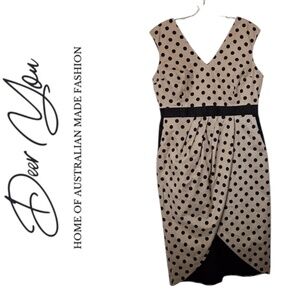 Deer You Vintage Polka Dots Sleeveless Dress